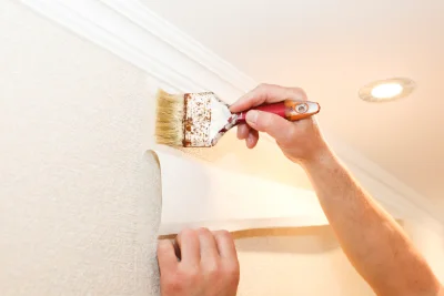 Pose de papier peint à Meulson — revêtements muraux et toiles de verre
